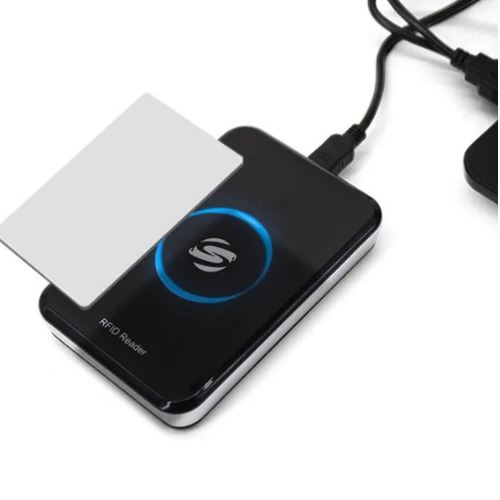 Asset Track Pro USB UHF Reader Writer RFID Card Readers Small Desktop Reader Writer - Circular Polarization Antenna 2dBi