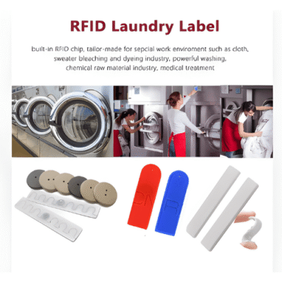 RFID Laundry Label for Reusable Textile Clothing, Washable NFC Tag - Asset Track Pro