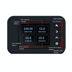 Battery Monitor with Bluetooth Beacon Dual Screen, 500A Shunt, LCD Display - Asset Track Pro