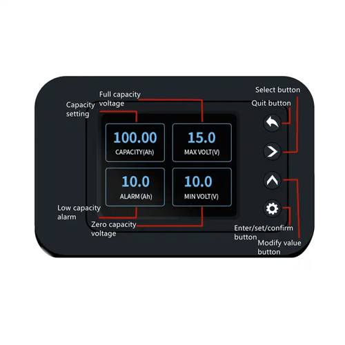 Battery Monitor with Bluetooth Beacon Dual Screen, 500A Shunt, LCD Display - Asset Track Pro