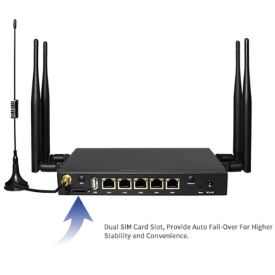 Dual-SIM 4G/5G LTE Cellular Modem with Gigabit Ethernet & Wi-Fi - Asset Track Pro