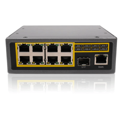 Asset Track Pro 8 Port Gigabit Industrial Ethernet Switch