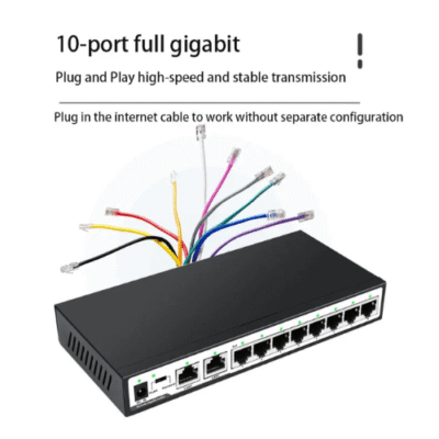 Asset Track Pro Vlan 10/100/1000mbps Ethernet Smart Switcher Game With 10-Ports Gigabit Switch