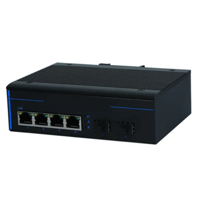 ATPESR-204-3.png Asset Track Pro Industrial Grade Network Management type Gigabit 2 Optical 4 Electrical Fiber Extend Network Switches Ethernet Switch