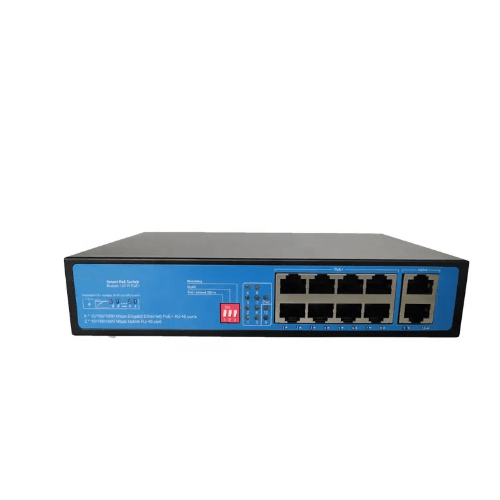 Asset Track Pro POE Switch 4 8 16 24 port 100 or 1000M Ethernet Fiber Switch POE Gigabit with 2 Uplink RJ45 Ports