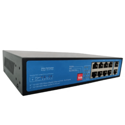 Asset Track Pro POE Switch 4 8 16 24 port 100 or 1000M Ethernet Fiber Switch POE Gigabit with 2 Uplink RJ45 Ports