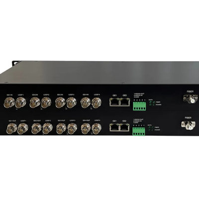 Asset Track Pro Multi-function 4 Channel Forward 3G-SDI with 2 Channel Gigabit Ethernet RS232 to Fiber Converter
