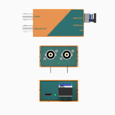 SFP Fiber Optic Converter, 12G SDI, 10 km Range - Asset Track Pro