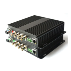 SDI Fiber Converter, 4 HD-SDI Channels, 80 km Range - Asset Track Pro