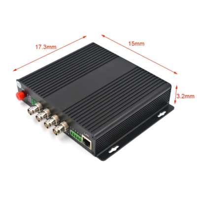 SDI Fiber Converter, 4 HD-SDI Channels, 80 km Range - Asset Track Pro
