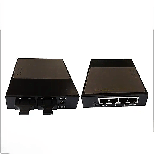 Ring Type Fiber Media Converter with 2 Gigabit Fiber Ports & Redundant Network Protection - Asset Track Pro