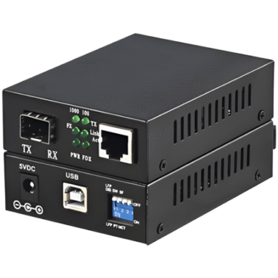 Asset Track Pro Gigabit Fiber Optic Media Converter