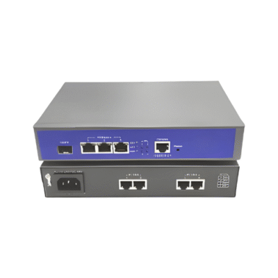 Gigabit Fiber Media Converter with 4 E1 Interfaces & 100M Ethernet Over IP - Asset Track Pro