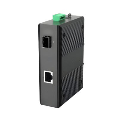 10G Gigabit Fiber & Media Converter with 90W PoE++ Output - Asset Track Pro