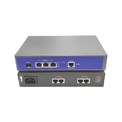 Gigabit Fiber Media Converter with 4 E1 Interfaces & 100M Ethernet Over IP - Asset Track Pro