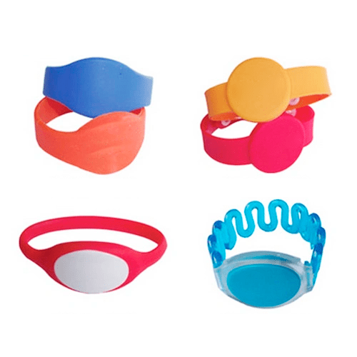 Asset Track Pro RFID Wristbands / Bracelet With Silicon Band And Epoxy Coin