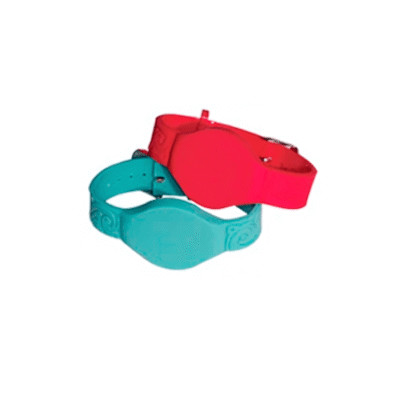Asset Track Pro RFID Wristbands / Bracelet With Silicon Band And Epoxy Coin