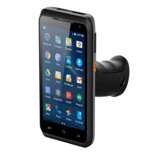 Industrial PDA Barcode Scanner with Ergonomic Pistol Grip - Asset Track Pro