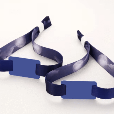 Asset Track Pro 13.56 MHz Printable Festival Event Woven Cloth Ultralight Custom Smart Chip Wristband/Bracelet With RFID