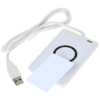Compact Pearl White NFC RFID USB Reader with LED Indicators - Asset Track Pro