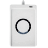Compact Pearl White NFC RFID USB Reader with LED Indicators - Asset Track Pro