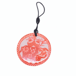 Epoxy Keychain NFC Hang Tag with Customized Logo - Asset Track Pro