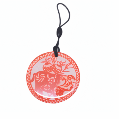 Epoxy Keychain NFC Hang Tag with Customized Logo - Asset Track Pro