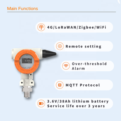 Multi-Connectivity Pressure Sensor with OLED Display & IP67 – Asset Track Pro