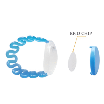 Adjustable Waterproof RFID Wristband 125kHz/13.56MHz for Leisure Clubs - Asset Track Pro