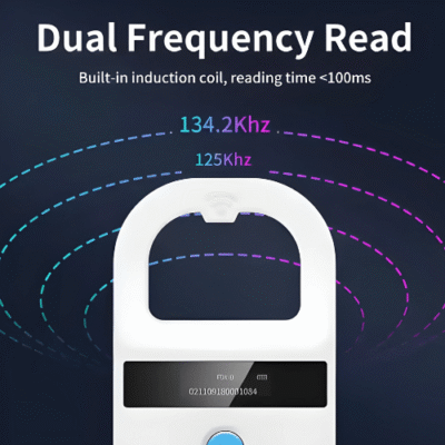 Dual-Frequency RFID Animal Tag Reader 134.2/125 KHz, EMID & FDX-B Compatible - Asset Track Pro