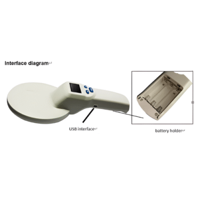 Handheld RFID Reader with 1200 mAh Battery, USB & Bluetooth Connectivity - Asset Track Pro