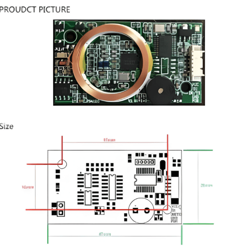 RFID Reader Module with Integrated Antenna, Buzzer and Color LED - Asset Track Pro - Image 2