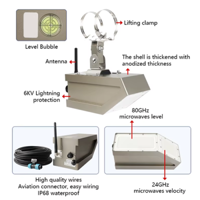 Radar Ultrasonic Flowmeter with NB IoT 4G Wireless Sensor - Asset Track Pro
