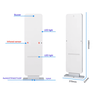 Asset Track Pro RFID Security Gate For Access Control - Sound And Light Alarm