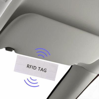 Asset Track Pro RFID UHF Windshield Label Sticker Tag For Car Vehicle Management – Frequency 860 MHz To 960 MHz