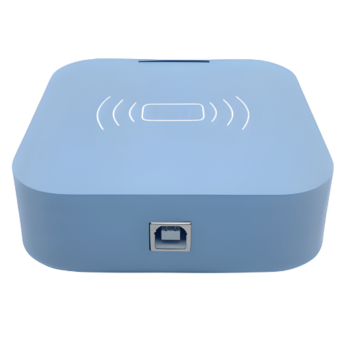 Compact UHF RFID Desktop Reader Writer, USB 2, Wide Temp Range, Durable Build – Asset Track Pro