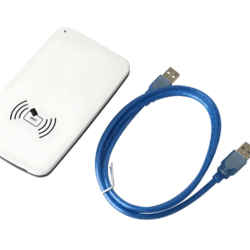 High Efficiency Desktop UHF RFID Reader, Dual Antenna, 16.9 in Reading Range - Asset Track Pro