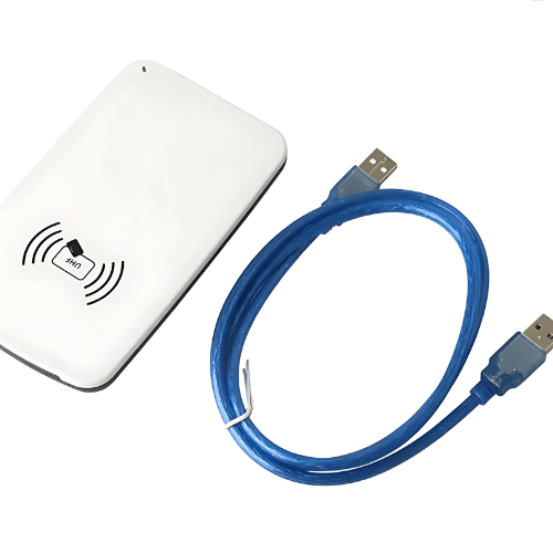 High Efficiency Desktop UHF RFID Reader, Dual Antenna, 16.9 in Reading Range - Asset Track Pro