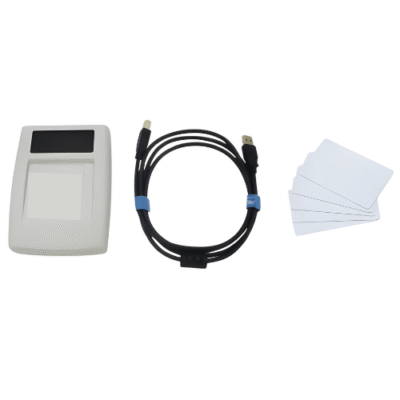 UHF RFID Desktop Reader & Writer, 42.65 ft Read Range, ISO 18000 Compliant - Asset Track Pro