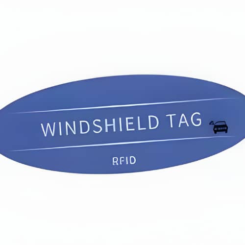 Asset Track Pro RFID Printed Serial Number Vehicle Windshield Sticker Windscreen Tag – Frequency 860 MHz to 960 MHz