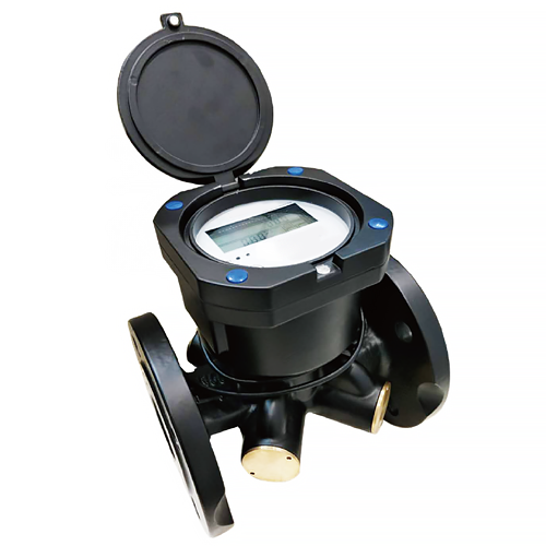 Black Cast Steel Water Meter with IP68 Protection - Asset Track Pro
