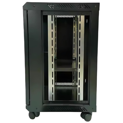 ATPDCE-208-2.png 12U Indoor Floor Standing Network Server Rack with Glass Door - Asset Track Pro