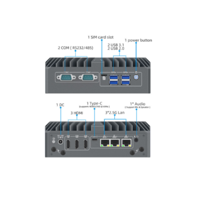 Fanless Industrial Mini PC with Intel Core Ultra and AI Boost - Asset Track Pro