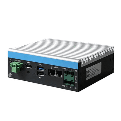 Compact Black IoT Android Gateway with RK 3568 Chipset, 12V-36V Power Range -Asset Track Pro