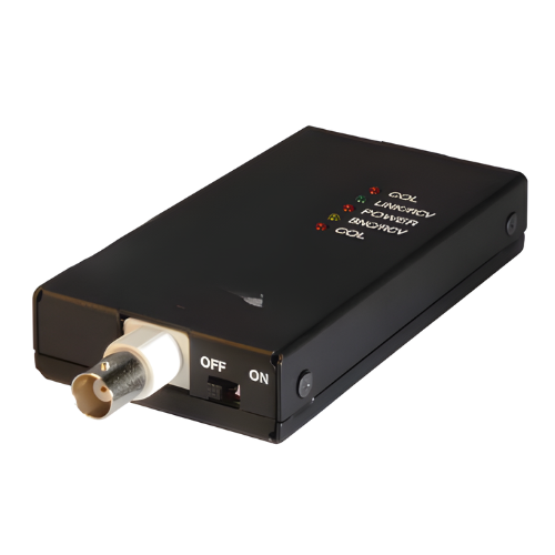 Compact 10Base-T to 10Base-2 Coax BNC Media Converter - Asset Track Pro