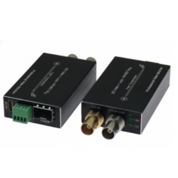 Mini-type 3G-SDI to Fiber Converter with Tally & Reverse RS485 - Asset Track Pro