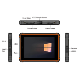 Rugged 8-inch Android Tablet with 4G, NFC, IP67, and Rich I/O Ports - Asset Track Pro
