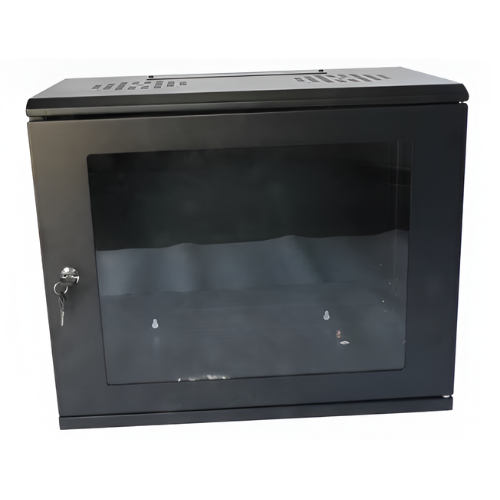 Wall Mounted 19 Inch Network Cabinet With Cooling  And Amp Security - Asset Track Pro