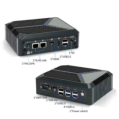 Compact Industrial Computer with Intel Celeron Dual Display – Asset Track Pro