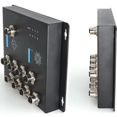 8 Port Ethernet Switch with PoE+ and M12 Connectors - Asset Track Pro